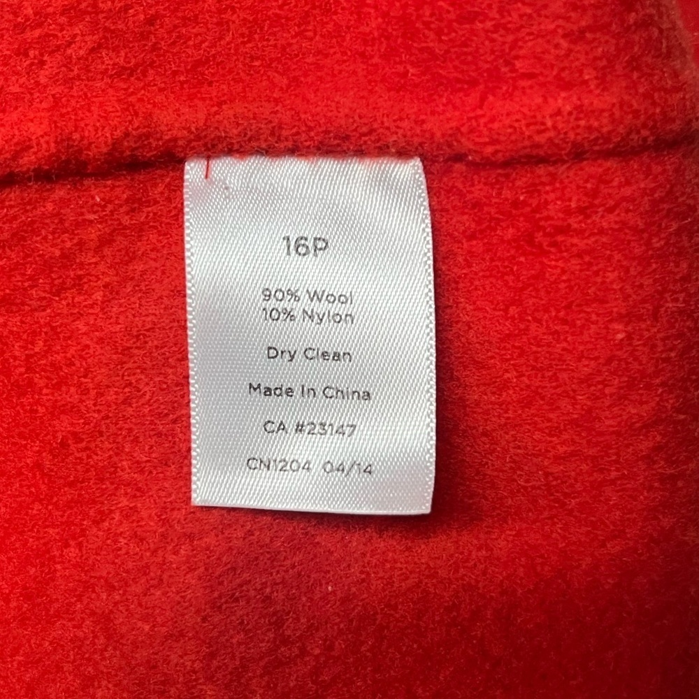Talbots Women's Vibrant Red/Orange hue Blazer. Size 16p - Picture 4 of 5